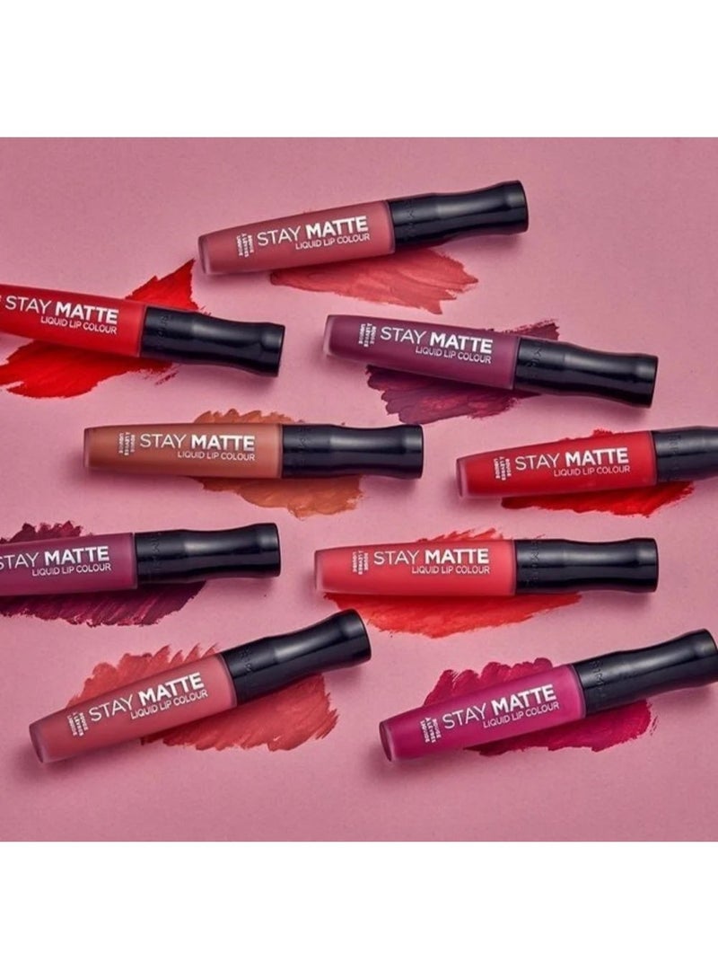 RIMMEL LONDON Stay Matte Liquied Lip Color - 710 Latte To Go - Image 4